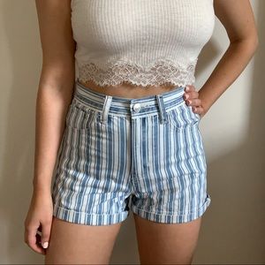 American Eagle Striped Mom Shorts